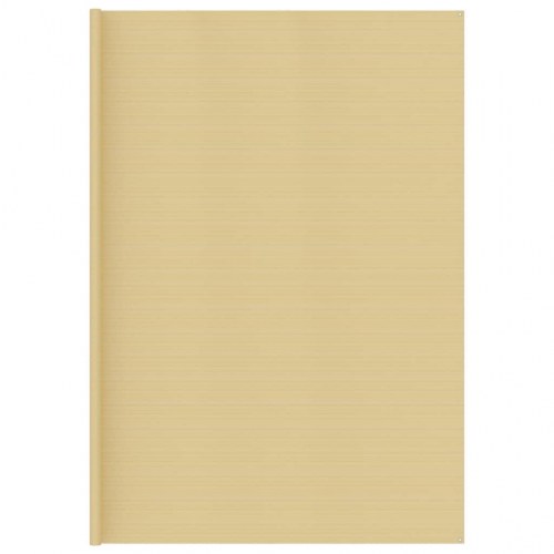 Telttæppe 400 × 800 cm i HDPE - beige udendørstæppe til telt og markise