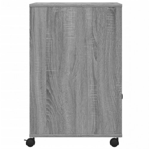 Printerstativ med hjul 60 x 48 x 74 cm - grå sonoma-eg