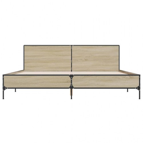 Sengestel 180 x 200 cm med hovedgærde - sonoma-eg