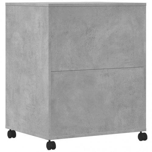 Printerstativ med hjul 60 x 48 x 74 cm - betongrå