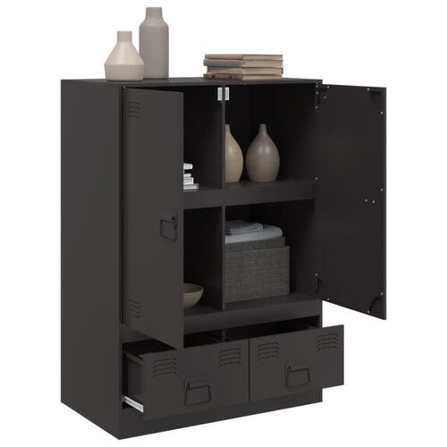 Skab 67x39x95 cm stål sort