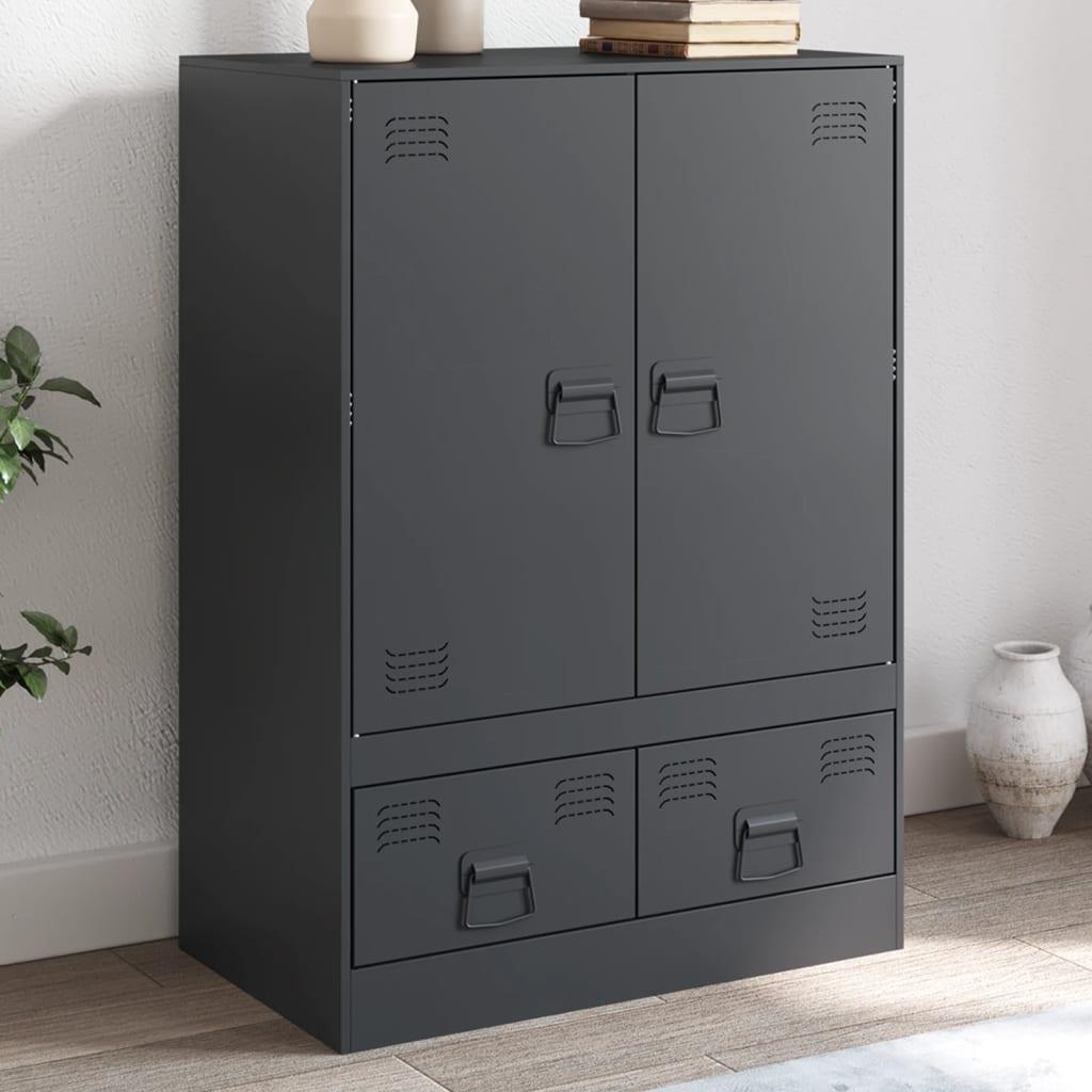 Skab 67x39x95 cm stål antracitgrå