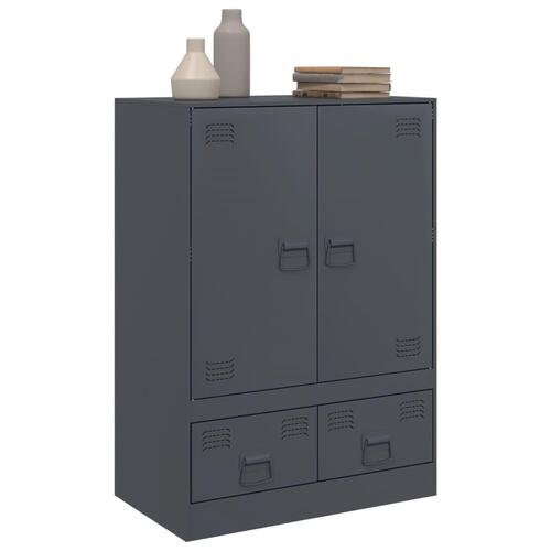 Skab 67x39x95 cm stål antracitgrå