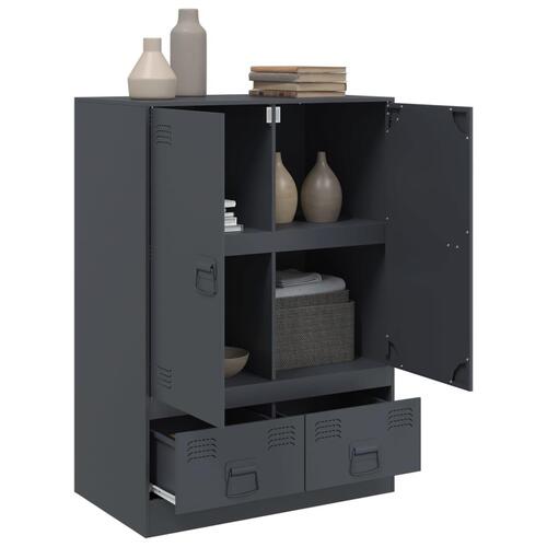 Skab 67x39x95 cm stål antracitgrå