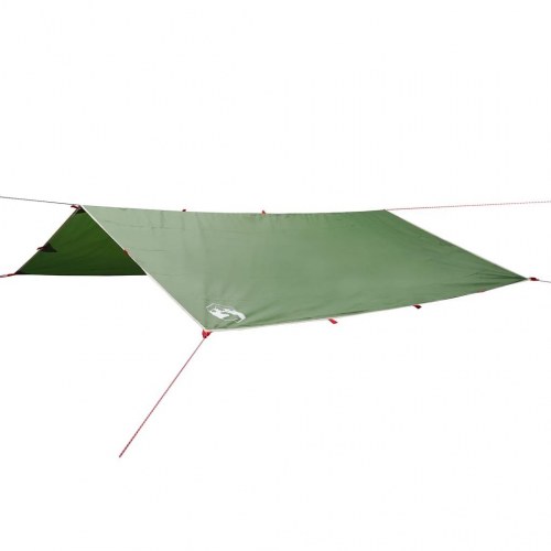 Tarp 400 × 294 cm - vandafvisende campingpresenning, grøn