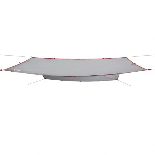 Tarp 400 × 294 cm - vandafvisende campingpresenning i grå og orange