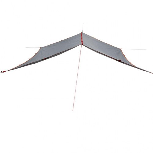 Tarp 400 × 294 cm - vandafvisende campingpresenning i grå og orange