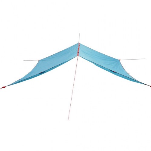 Tarp 500 × 294 cm - vandafvisende campingpresenning, blå