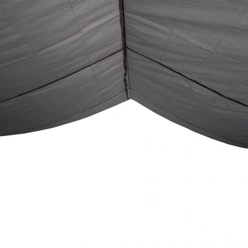 Tarp 420 × 440 cm - vandafvisende campingpresenning, grå/orange