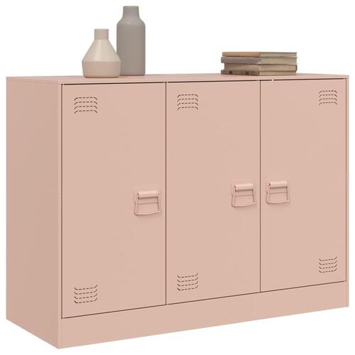 Skænk 99x39x73 cm stål lyserød