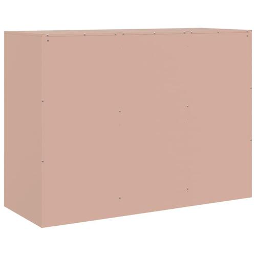 Skænk 99x39x73 cm stål lyserød