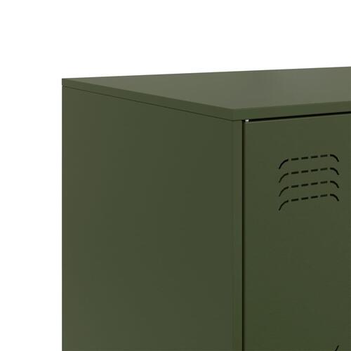 Skænk 99x39x73 cm stål olivengrøn