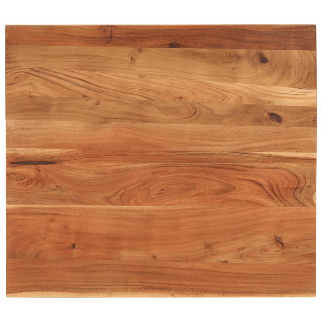 Rektangulær bordplade 110×80×2,5 cm i massivt akacietræ - naturlig finish