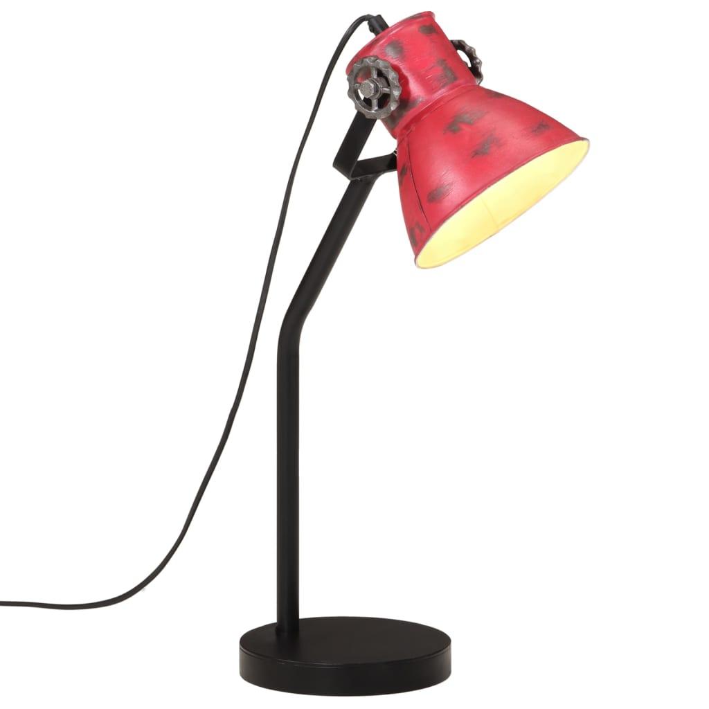 Skrivebordslampe 25 W 17x17x60 Cm E27 Rustik Rød
