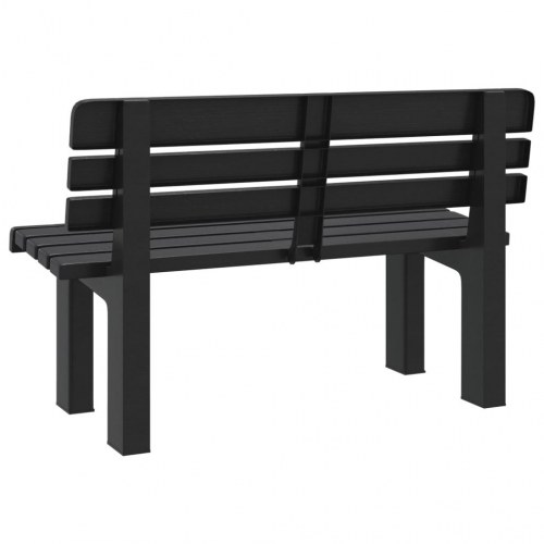 Havebænk i polypropylen - 110 × 52 × 71 cm, antracitgrå