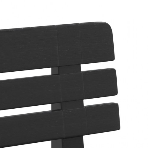 Havebænk i polypropylen - 110 × 52 × 71 cm, antracitgrå