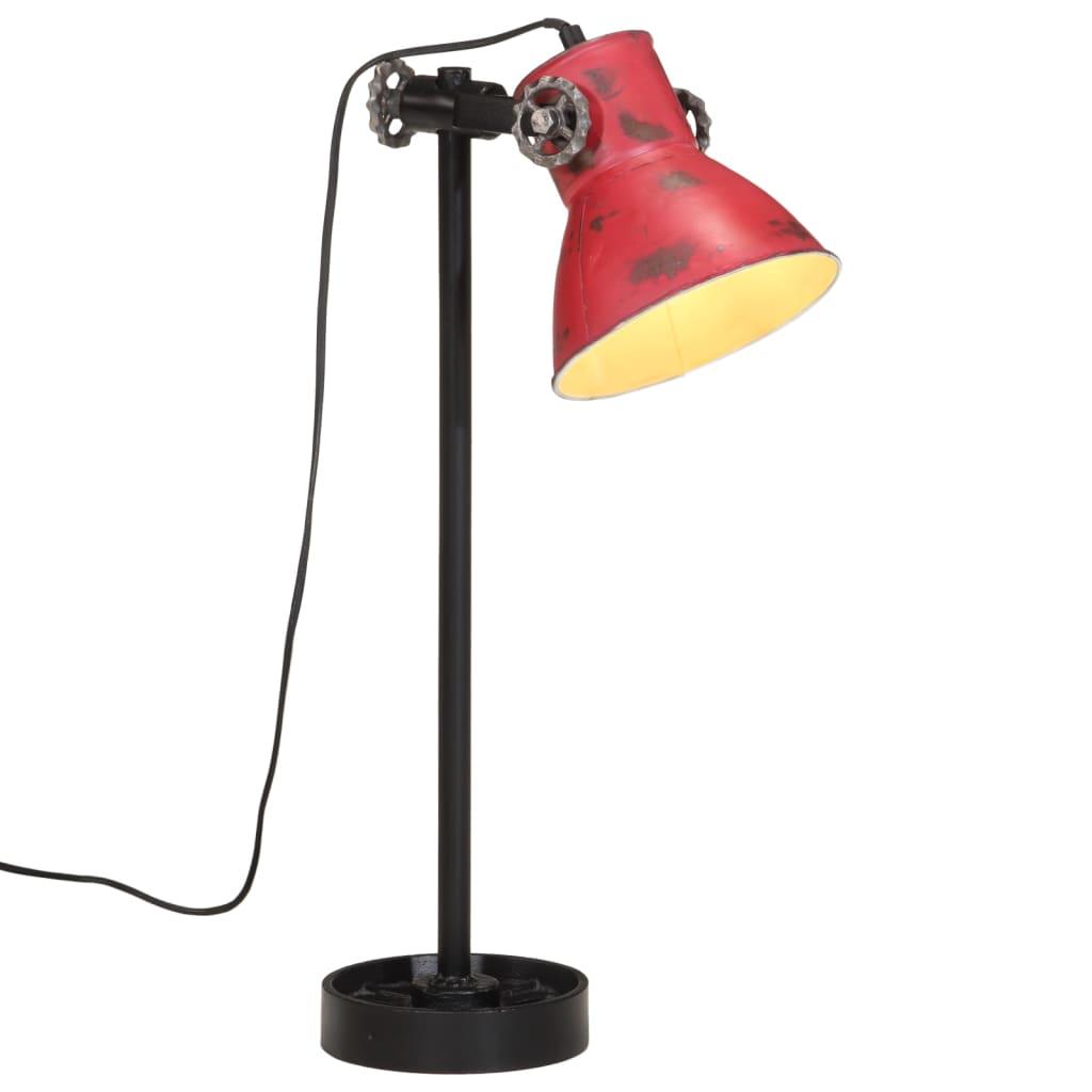 Skrivebordslampe 25 W 15x15x55 Cm E27 Rustik Rød