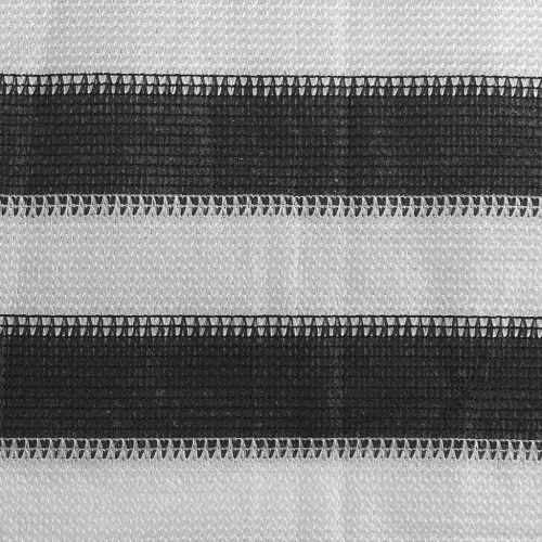 Telttæppe 400 × 800 cm i HDPE - antracitgrå/hvid