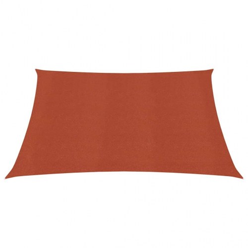 Solsejl 2,5 x 2,5 m - HDPE 160 g/m², terrakotta