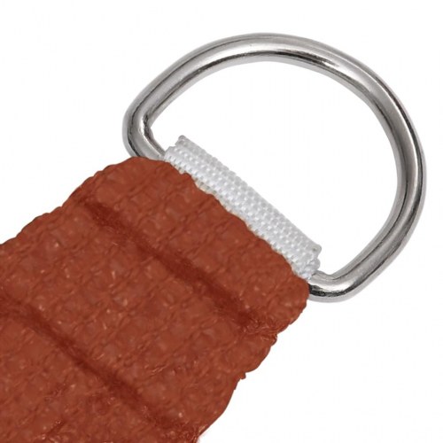 Solsejl 2,5 x 2,5 m - HDPE 160 g/m², terrakotta