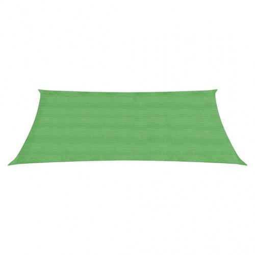 Solsejl 2,5 × 5 m - rektangulær HDPE, lysegrøn (160 g/m²)