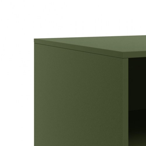TV-bord i stål 67 x 39 x 44 cm - olivengrøn