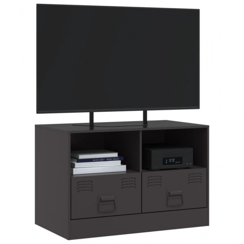 TV-bord i stål 67 x 39 x 44 cm - sort