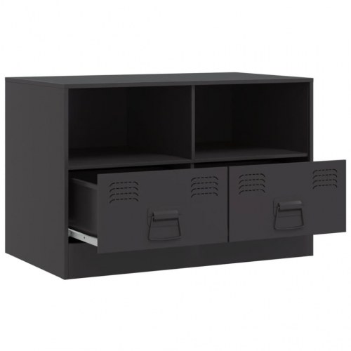 TV-bord i stål 67 x 39 x 44 cm - sort