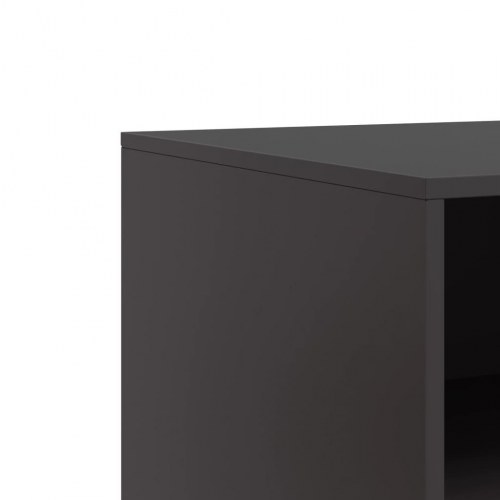 TV-bord i stål 67 x 39 x 44 cm - sort