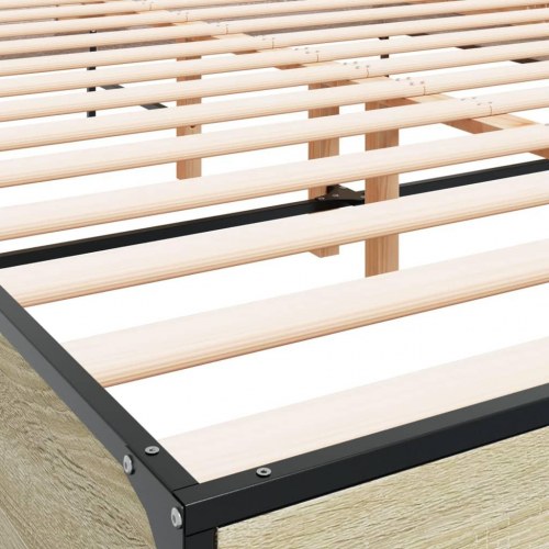 Sengestel 160 x 200 cm med hovedgærde - sonoma-eg