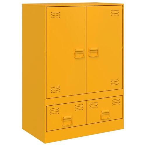 Skab 67x39x95 cm stål sennepsgul