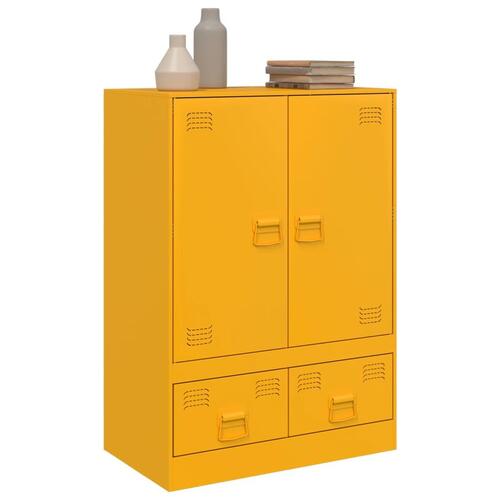 Skab 67x39x95 cm stål sennepsgul