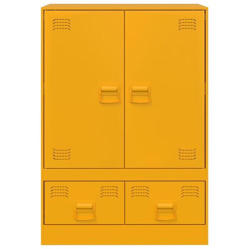 Skab 67x39x95 cm stål sennepsgul