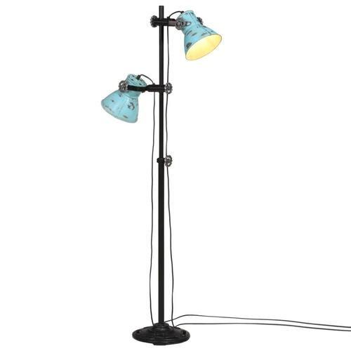 Gulvlampe 25 W 25x25x90/140 cm E27 rustik blå