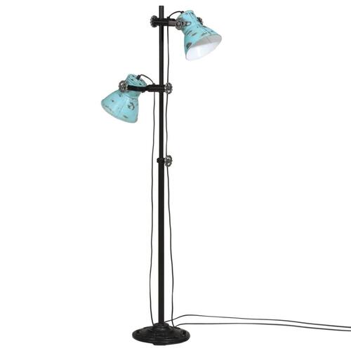 Gulvlampe 25 W 25x25x90/140 cm E27 rustik blå