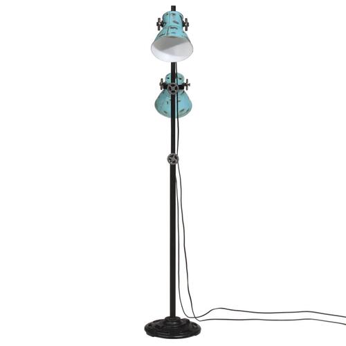 Gulvlampe 25 W 25x25x90/140 cm E27 rustik blå