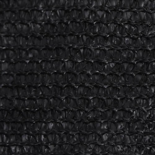 Solsejl 160 g/m² - 6 × 8 m rektangulært HDPE, sort