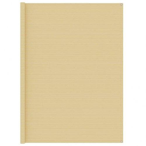 Telttæppe 250 × 250 cm i HDPE - beige udendørstæppe