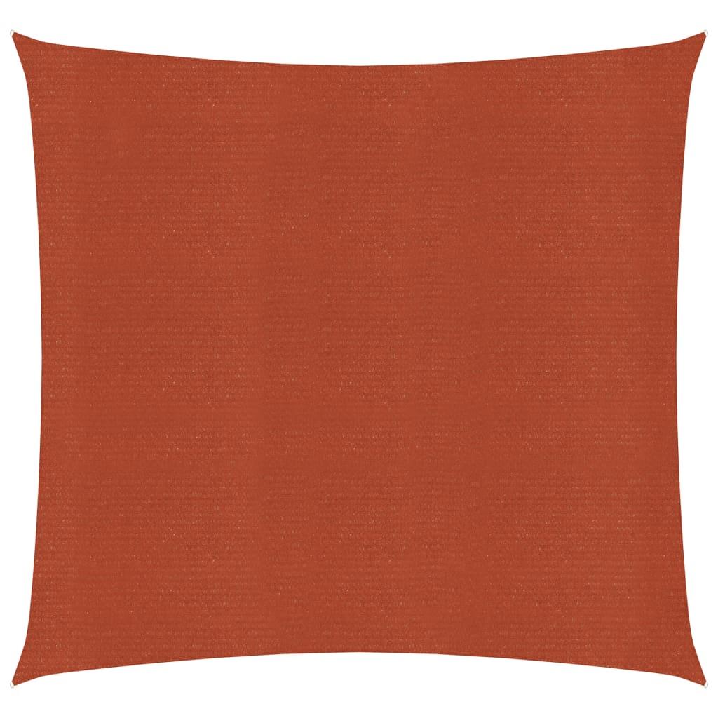 Solsejl 4,5x4,5 m 160 g/m² HDPE terrakottafarvet