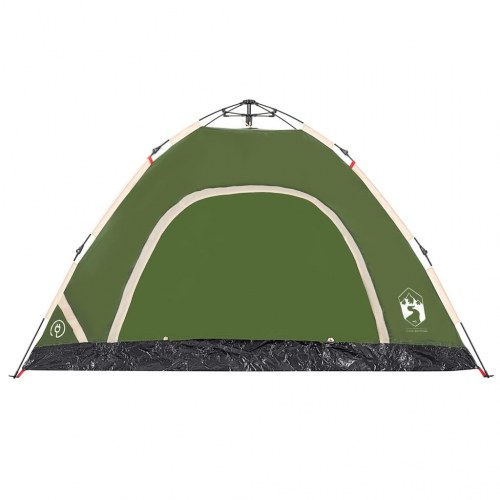 Vandafvisende campingtelt til 4 personer med quick-release - grøn