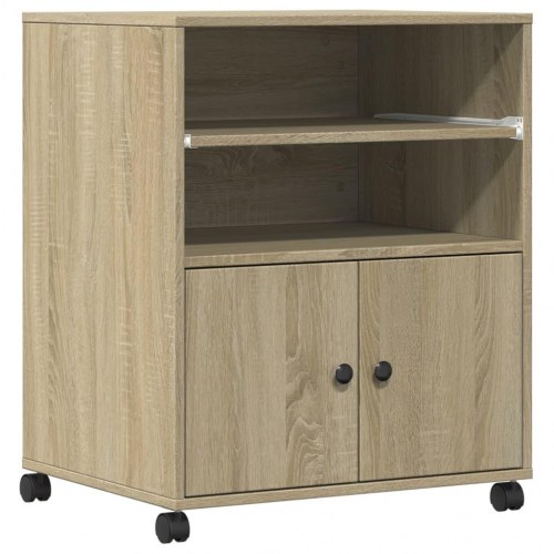 Printerstativ med hjul 60 x 48 x 74 cm - sonoma-eg