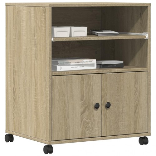 Printerstativ med hjul 60 x 48 x 74 cm - sonoma-eg