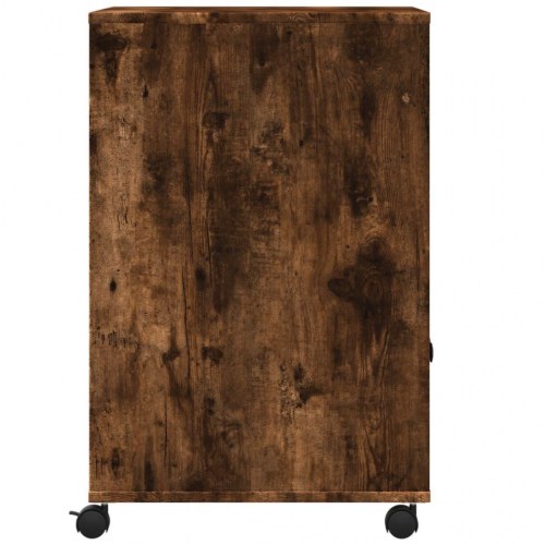 Printerstativ med hjul 60 x 48 x 74 cm - røget egetræsfarve
