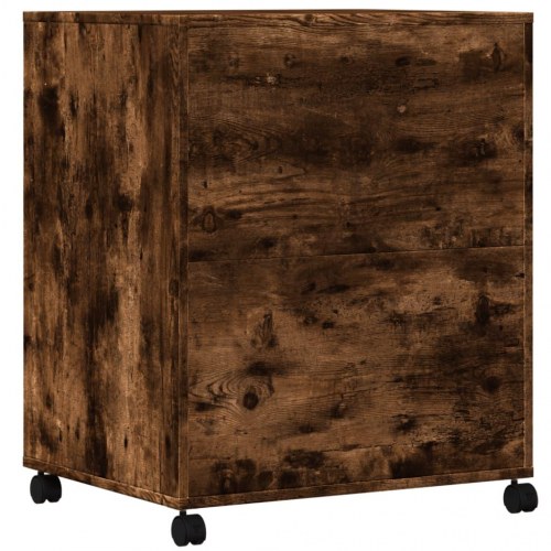 Printerstativ med hjul 60 x 48 x 74 cm - røget egetræsfarve