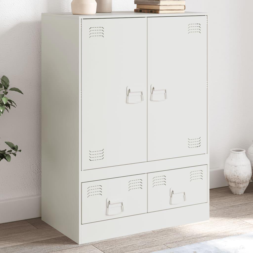 Skab 67x39x95 cm stål hvid