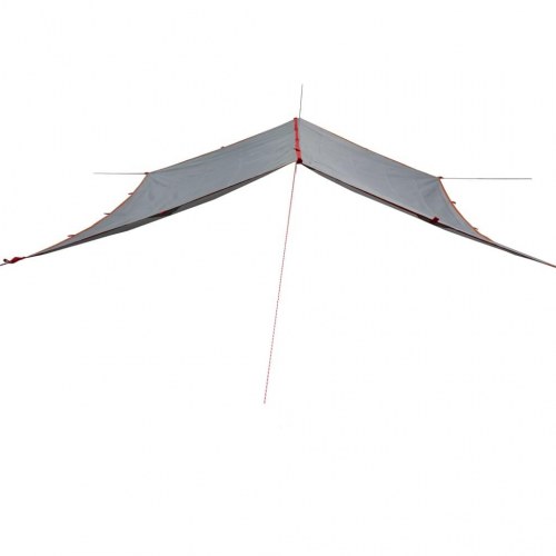 Tarp 500 x 294 cm - vandafvisende campingpresenning, grå/orange