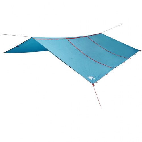 Tarp 420 × 440 cm - vandafvisende, blå campingpresenning