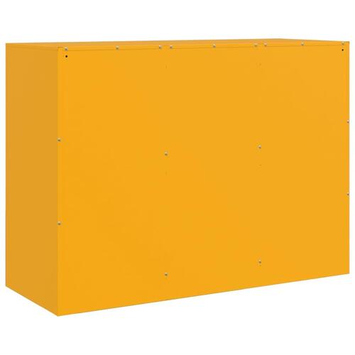 Skænk 99x39x73 cm stål sennepsgul