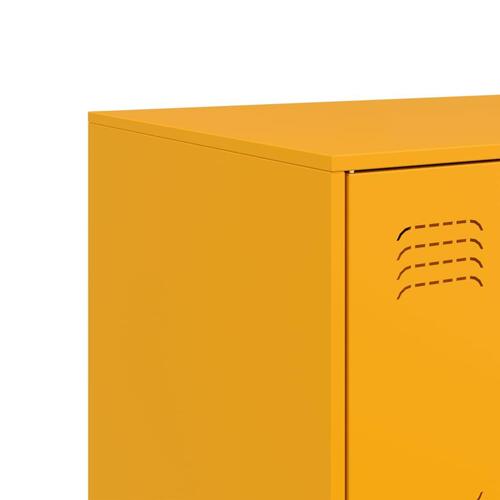 Skænk 99x39x73 cm stål sennepsgul