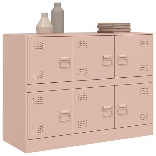 Skænk 99x39x73 cm stål lyserød